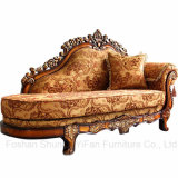 Wood Chaise Lounge with Sofa Chair for Home Furniture Set