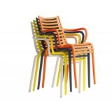 Outdoor Terrace Plastic Stackable Furniture Pip-E Pipe Armchair