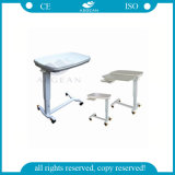 with Four Silent Castors Adjustable Hospital Bed Table with Drawer