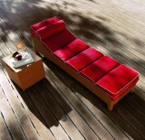 Outdoor Garden Furniture Rattan Chaise Lounge Wicker Lounge