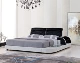 Multi-Functional Leather Bed with LED Light