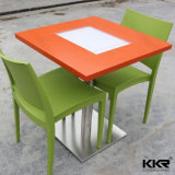 Kingkonree Modern Square Solid Surface Marble Stone Banquet Table