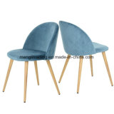 Design Cheap Modern Velvet Fabric Metal Leg Dining Chair/Chair Dining