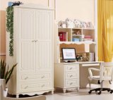 White Color European Style Children Wardrobe Made by Solid Wood (M-X1162)