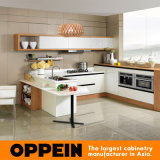 Chinese Oppein Modern White Melamine Kitchen Cabinet (OP14-054)