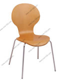 Kfc/Mcdonalds Canteen Wooden Dining Chair (WD-06001)