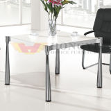 White Top Metal Legs Small Size HPL Laminate Furniture (HY-Q05)
