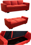 3 Seat Fabric Sofa Cum Bed with Big Box