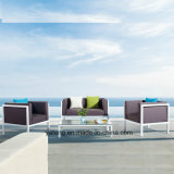 Euro-Design Comfortable Outdoor Garden Aluminum Furniture Sofa Set with Single & Double Seat 100% Waterproof (YT957)