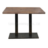 (SP-RT500) Uptop Vintage Cafe Furniture Cast Iron Wood Restaurant Table or Dining Table