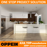 OPPEIN Australia Project White Lacquer Built-in Wooden Kitchen Cabinets (OP14-L03)
