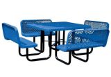 46-Inch Ada Perforated Square Picnic Table Stamped
