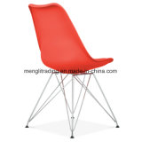 Clear Ergonomic PP Plastic Modern Replica Chrome Legs Dining Chair