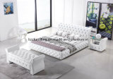 American Modern Hotel Furniture Chesterfield King-Size Leather Bed