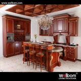 Welbom Cream Color L Shape Oak Kitchen Cabinet