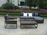 Cheap Rattan Furniture/Wicker Sectional Sofa Set/Poly-Rattan Sofa Set with Coffee Table - Grey