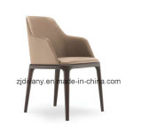 Italian Style Leather Armchair Fabric Seat Chair (C-47)