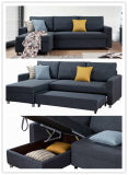 Fabric Corner Sleeper Sofa with Pull out Bed Function