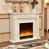 MDF Hotel Furniture Sculpture Heating Electrical Fireplace with LED (339)