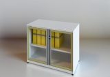 Swing Glass Door Filing Cabinet (Slim design)