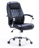 High Back 360 Degree Swivel Black Leather Boss Executive Office Chair with Castor Wheels