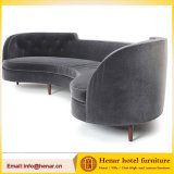Grey Fabric Half Moon Sectional Sofa/Modern Hotel Couch Sofa