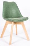 Beech Wood Legs Fully PU Covered Chair