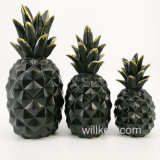 Faux Finish Resin Black Pineapple for Desktop Decoration Craft