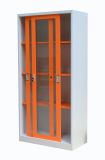 Liked Orange Glass Sliding Door Office Furniture Kd Structure Metal Storage Cabinet