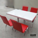 Pure White Rectangle Food Court Restaurant Dining Table