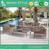 Strip Weaving Sofa with Cushion Outdoor Sofa with Bandage (Magic Style)