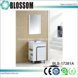 White Lacquer Finish Home Hotel Furniture Vanity PVC Bathroom Cabinet (BLS-17281A)