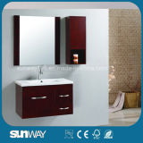Wall Mounted Mirrored Counter Top Oak Bathroom Cabinet Sw-OA009
