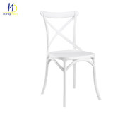 Wholesale Plastic Catering Use Cross Back White Garden Chair