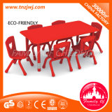 Red Plastic Furniture Kids Long Table for Library