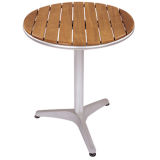 Round Aluminum Wooden Dining Table (DT-06260R1)