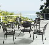 Popular Design Outdoor Garden Furniture Cast Aluminum Set with Ice Bucket BBQ Table& Chair (YT917)