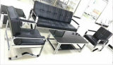 Classical Office Leather Sofa with Stainless Frame Sofa Bed B29# 1+1+3