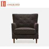 Classic Style Wooden Leg Extenders Office Fabric Chair for Resting Room