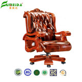 Swivel Executive Leather Office Chair with Solid Wood Foot (FY1303)
