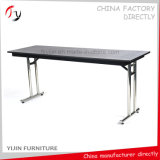 Mass Production Round Tube Legs Foldable Chrome HPL Meeting Table (CT-6)