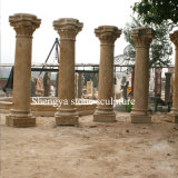 Sandstone Yellow Marble Stone Sculpture Column (SY-C007)