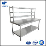 Stainless Steel Restaurant Working Table with Equipment Stands