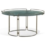 Marble Coffee Table Design with Stainless Steel Frame (ST0043)