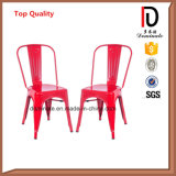 Colorful Stacking Design Perforated Iron Metal Dining Chair
