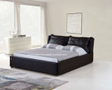European Modern Gas Lifted Bedroom Storage Leather Bed