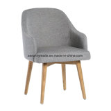 Wholesale Velvet Upholstery Fabric Desk Chair with Wooden Legs