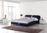 Stainless Steel Decor Bed Set Leather Bed