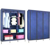 Portable Clothes Closet Wardrobe Non-Woven Fabric Storage Organizer with Shelves, Various Colors