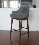 Copper Stainless Steel Legs Fabric Uphostry High Bar Chair D-57